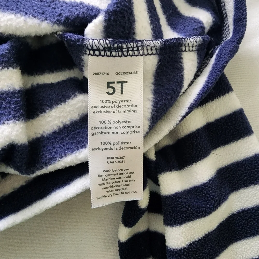 OshKosh B'gosh Striped Fleece Pullover – Size 5T